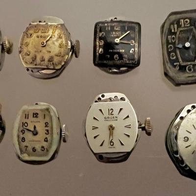 Antique Gruen Ladies Wrist Watch Movements, Parts