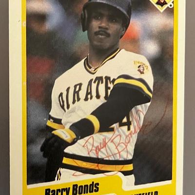 1990 Fleer Barry Bonds Baseball Card Autographed 