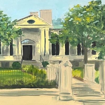 Larry Griggs Acrylic Painting of Taft Museum, Unsigned 