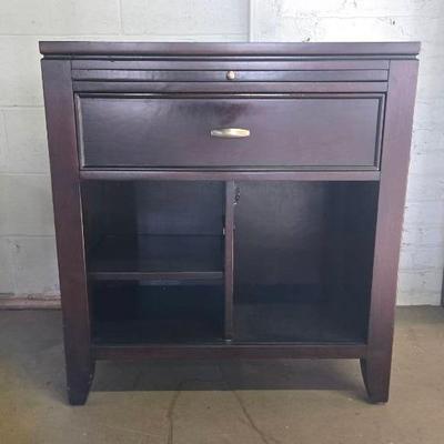 Haverty's  Night Stand With Drawer Slide, Drawer And Shelving.