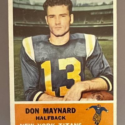 1962 Fleer Don Maynard Football Card
