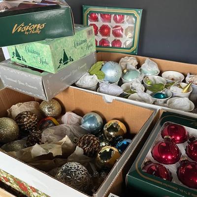 Christmas Ornaments and Decor (4 Boxes)