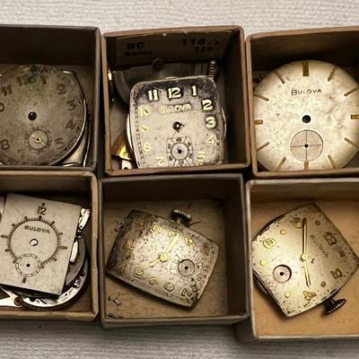 Antique Bulova Wrist Watch Movements, Parts