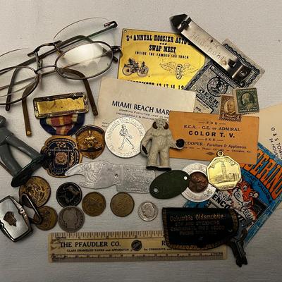 Junk Drawer Find - Tokens, Silver Coins, Toys, Advertising & More