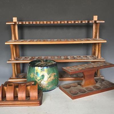 Vintage Tobacciana with Stands and Jar 