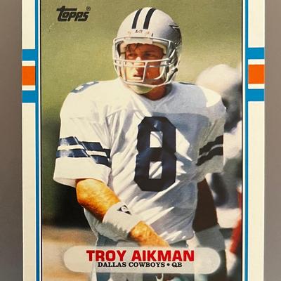 1989 Topps Troy Aikman Rookie Football Card