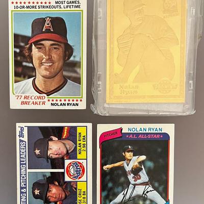 4 - Vintage Nolan Ryan Baseball Cards