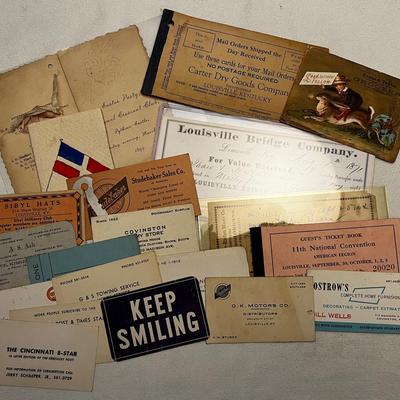 Nice Early Kentucky Ephemera, U Of L, Business Cards