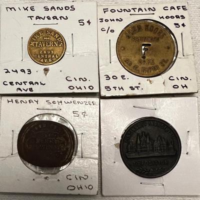 Antique Cincinnati, Ohio Tokens