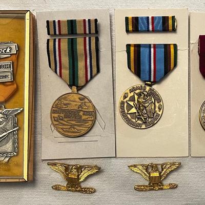 Vintage Military Related Medals And Pins