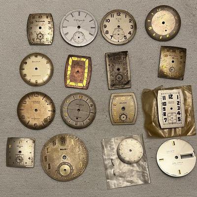 Antique Wrist Watch Dials, Faces, Parts