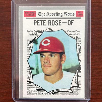 1970 Topps Baseball. Pete Rose The Sporting News Allstar Card