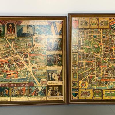Stratford Upon Avon And London Map Prints