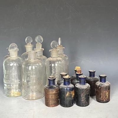 Vintage Chemical Solution Bottles
