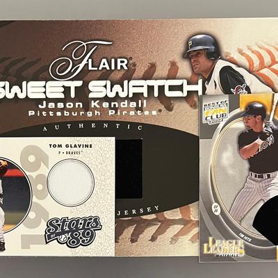 3 - Game Worn Jersey Baseball Cards 