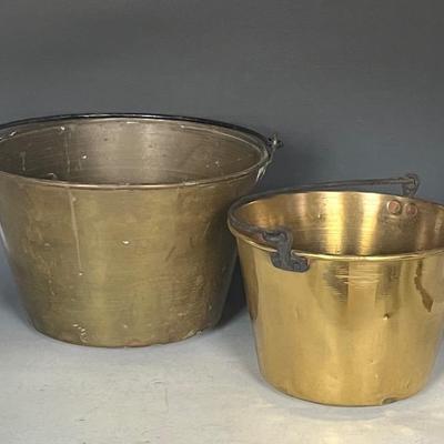 Copper Buckets (2), Vintage 