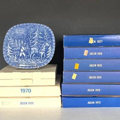 Swedish Rorstrand Christmas Plates (10) 1968-1977