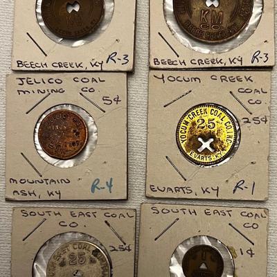 Antique Kentucky Coal Tokens