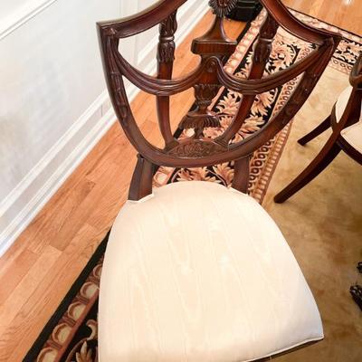 Maitland-Smith  6 Shield Arm Chair with Table