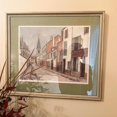 Sale Photo Thumbnail #73: Art- Maurice Utrilla - "village "	17h” x 20w” 