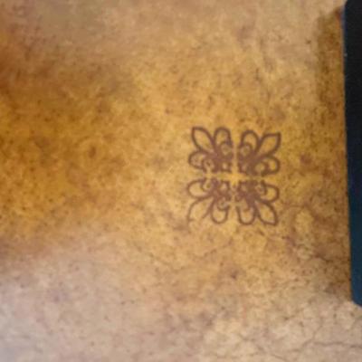 Sale Photo Thumbnail #85: Leather Top on Side Table