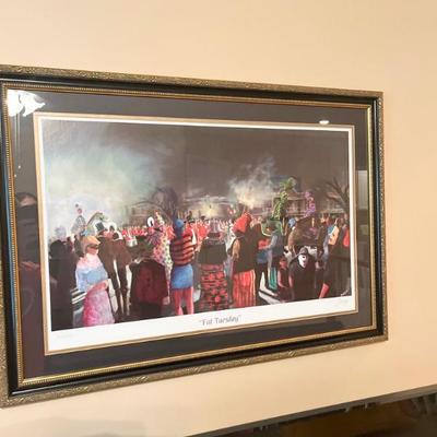 Sale Photo Thumbnail #90: Art - Framed “Fat Tuesday” by Seaga - 3753/9000	33” x 24”