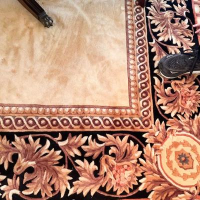Area Rug - Black /Gold Handmade in China 100% wool pile 	8' x 11’