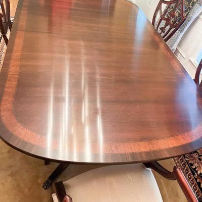 Maitland-Smith Casual Dining table (w/ leaf)	"Measurement w/o leaf
30”h x 75”l x 46”w "