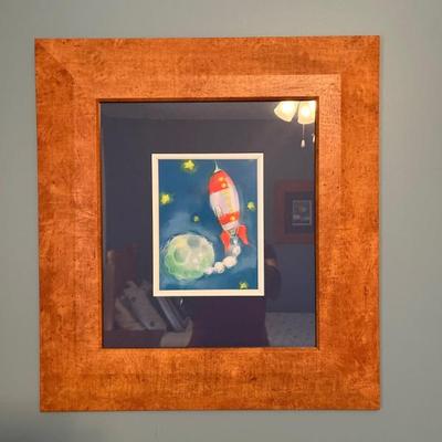 Art - Wood Framed - red rocket	21w” x 23H” 