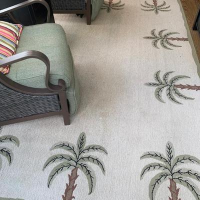$45 palm rug 9’ x 6’ 