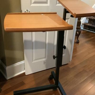 Sale Photo Thumbnail #73: $75 adjustable wooden tray stand on casters 