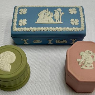Wedgwood Jasperware Trifecta of Trinket Boxes