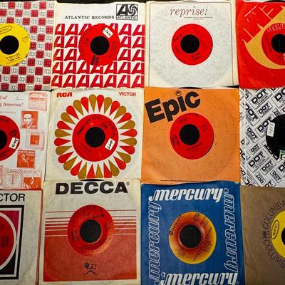 45rpm Country Vinyl Record Assortment 