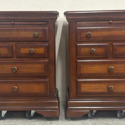 ALEXANDER JULIAN Nightstands in Cherry Finish