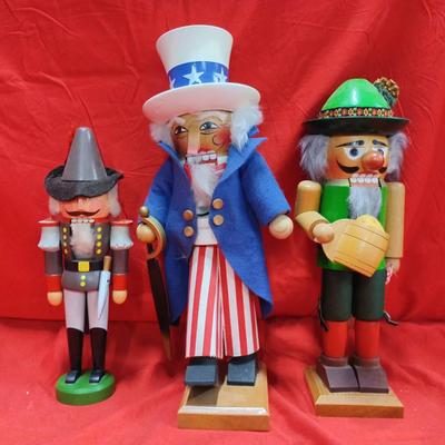 Trio Of Vintage Nutcrackers W/ Erzgebirge "Robber" Design And More