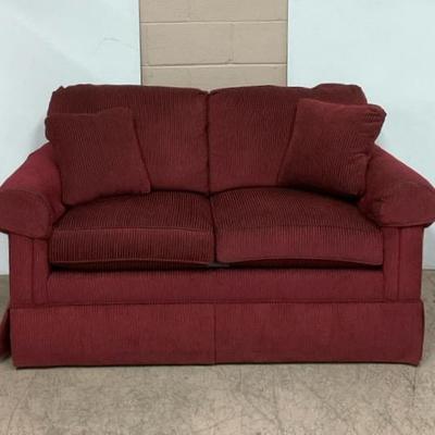 Ethan Allen Burgundy Loveseat 
