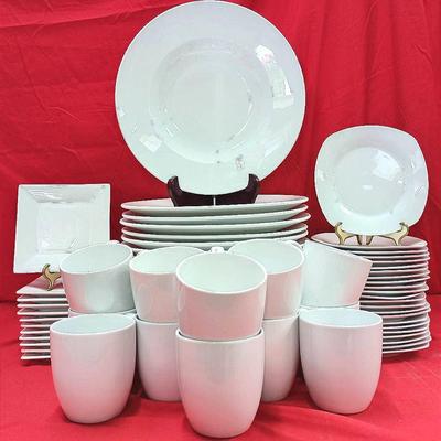56pc Crate & Barrel / 10 Strawberry Street Mixed Dishware