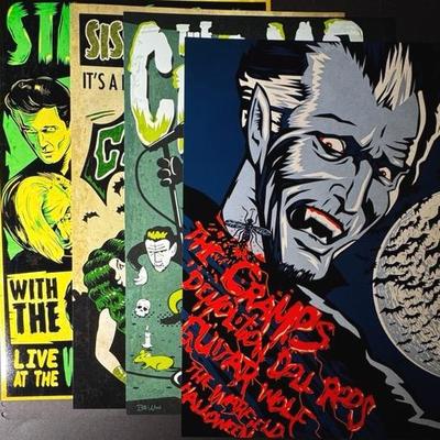 The Cramps - *signed* Bill Wood Cartoon Poster