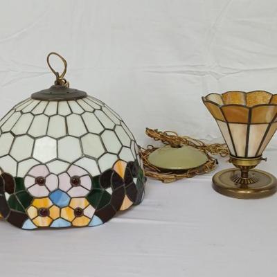 Leaded Glass - Swag and Ceiling Lamps
