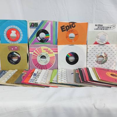 Vintage Vinyl 45s W/ Patsy Cline "I Can't Help It" And More