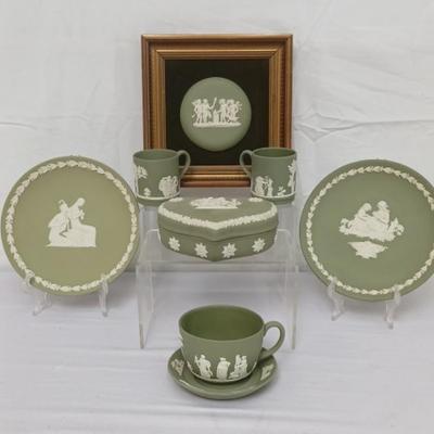 Sage Jasperware Wedgwood Cup/Saucer & More