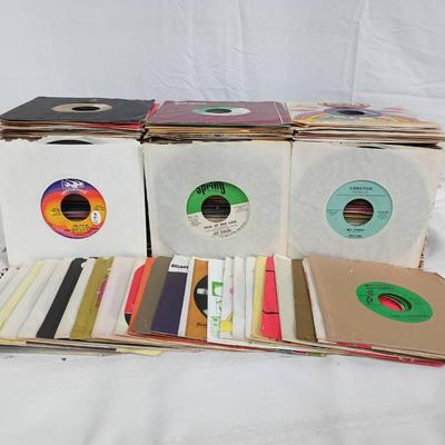 Mixed 45 Record Collection W/ Cuco Sanchez & Barbara Streisand
