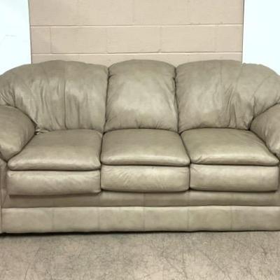 Taupe Leather Sofa By Pampa Furniture 