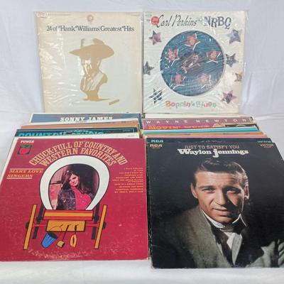 Waylon Jennings "Just To Satisfy You" Vinyl Record W/ Album Collection 
