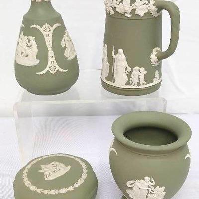 Vintage Sage Green Wedgwood Jasperware 