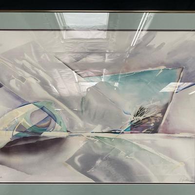 Signed Original Watercolor Framed Painting 