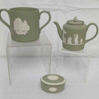 Mini Wedgwood Jasper GreenTeapot and More 