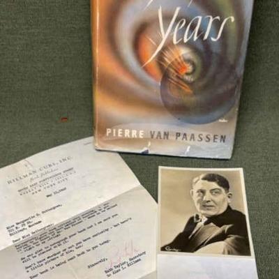 Days of our years van paassen signed book & more