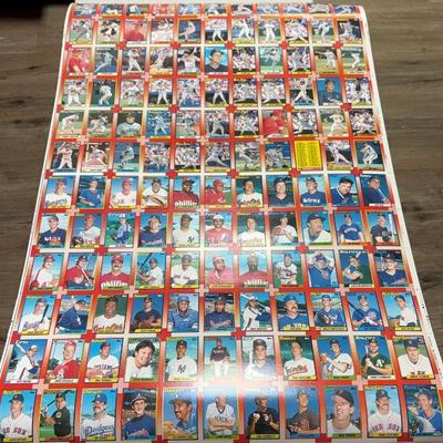 1990 topps baseball cards uncut press sheet