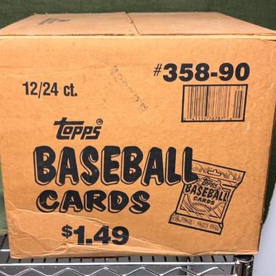 1990 topps baseball cards 12 24 box factory sealed case